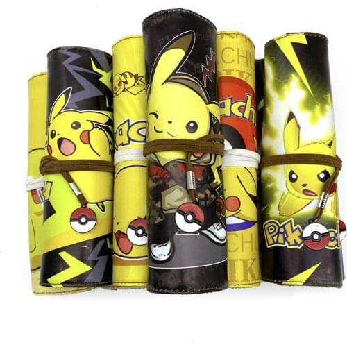 Pokemon Anime Print Pattern Pikachu Student Pencil Case Anime School Supplies Stationery Pokemon Bag