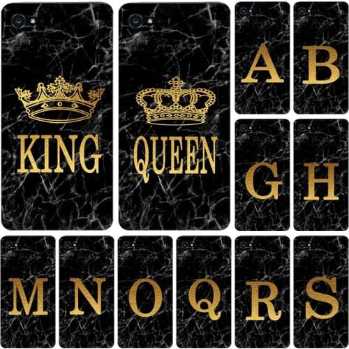 Phone case for lenovo ZUK Z2 Z2131 / Z2 Plus Marble Golden alphabet background Soft Print Cover Fundas