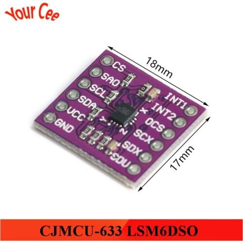 CJMCU-633 LSM6DSO Always-on 3D Gyroscope Attitude Sensor Module 3D Accelerometer 3.3V SPI IIC I2C MIPI I3C SM Serial Interface