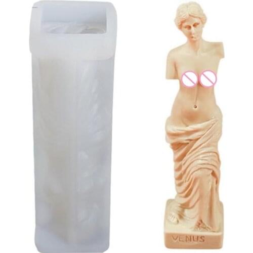 DIY Art Body Candle Crystal Epoxy Resin Mold Fragrance Human Shaped Venus Goddess Wax Plaster Casting Silicone Mould
