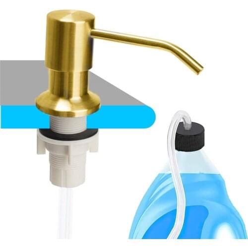 Soap Dispenser Pump for Kitchen Sink and Tube Kit ABS Plastic Built In Lotion Pump Extension Tube For Bathroom/Kitchen Dispenser