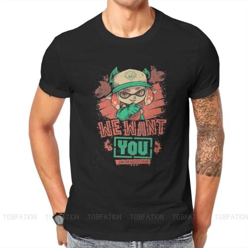 I Wanna Be Fashion TShirts Splatoon Inklings Switch Salmon Run Game Men Harajuku Pure Cotton Tops T Shirt Round Neck Oversized
