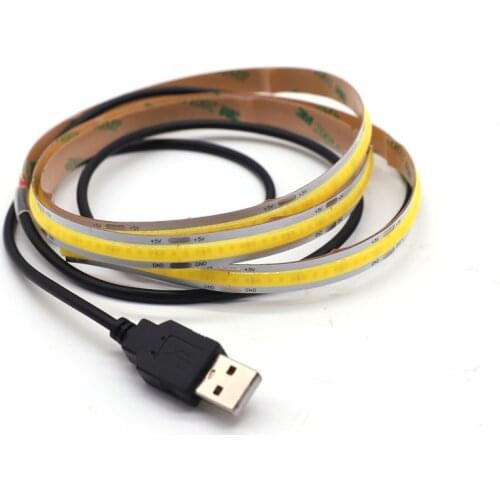 ZZEL ZYEL DC5V COB LED FLEXIBLE STRIP LIGHT FOR TV Background With USB Wires Cable And Human Body Sense Battery Box