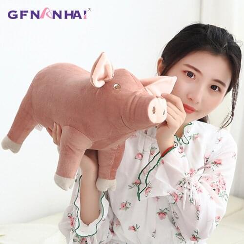 Simulation Pig Plush Toy 25/40/50/60cm Plush Dolls For Children High Quality Soft Down cotton Baby Brinquedos Animals For Gift