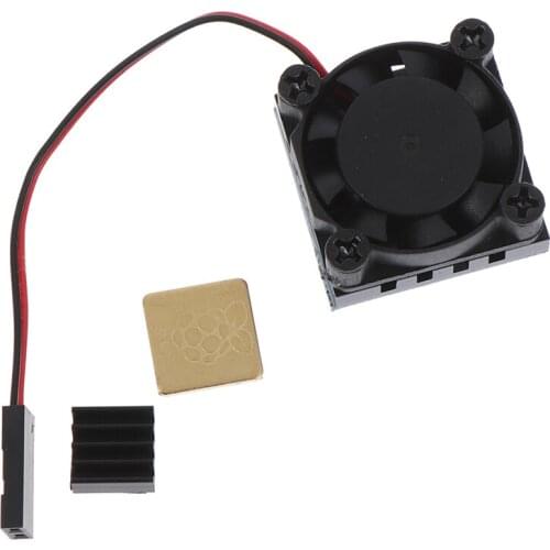 Fan Square Cooling Fan with Heatsink Cooler Kit For Raspberry Pi 4 /3/2