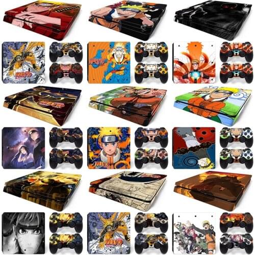 Hot Japan Anime Naruto PS4 Skin Slim Stickers PVC Console and Controllers Waterproof Stickers for Ps4 Slim Vinyl Sticker