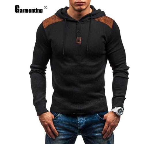 Mens Pacthwork Hoodies 2020 Autumn Winter Streetwear Slim Fitted Sweatshirt Fashion Hoodie Casual hip hop Sweatshirt Men Clothes