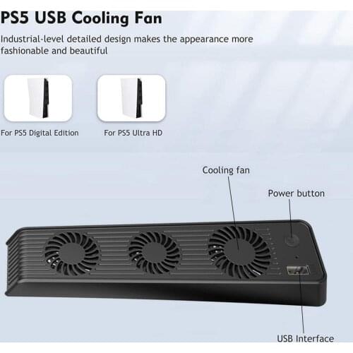 New Efficient Cooling Game Artifact Radiator USB With 3 Cooling Fan Cooler Suitable For PS5 Console Host Cooling Fan Radiators