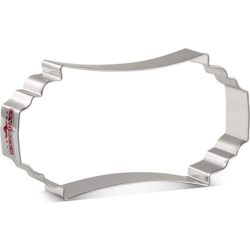 KENIAO Plaque Cookie Cutter - 6.9 x 13 CM - Frame Biscuit / Fondant / Bread / Pancake Molds - Stainless Steel