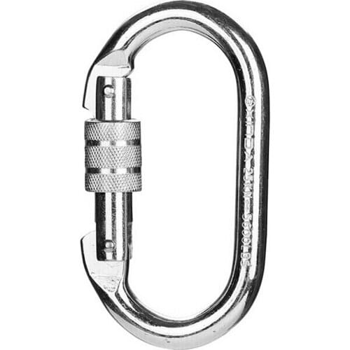 O Shape 25KN Alloy steel Safety Buckle Professional rock climbing carabiner mountaineering buckle main lock
