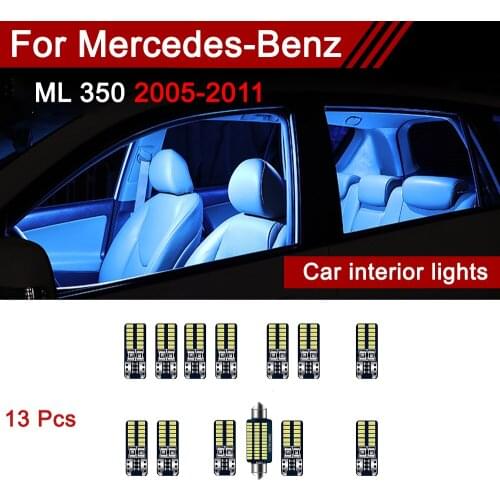 Car interior lights For Mercedes-Benz ML 350 2005-2011 Car LED Interior lamp modification Trunk Lamp Accessories 2017 2008 2009