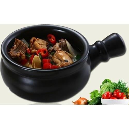 Open flame, handle, ceramic small milk pot, small casserole, hot milk porridge, instant noodles, ceramic pot, baby food pot