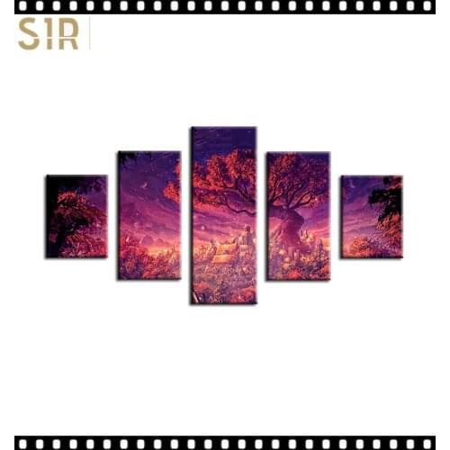 Anime Movie Posters Wall Art 5 Pieces Canvas Painting Poster Pictures Home Decor Living Room HD Printed Poster Wall Painting