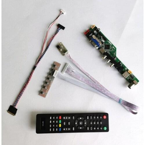 Fit LTN156AT20/LTN156AT23/LTN156AT27 40Pin LVDS WLED VGA+USB+Remote 15.6" laptop panel 1366*768 screen controller board kit
