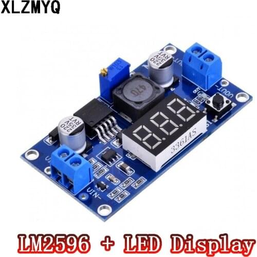 LM2596 DC DC Step Down Converter LED Display Voltmeter Voltage Regulator 4.0~40V to 1.3-37V Buck Adapter Adjustable Power Supply