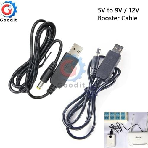 USB Power Boost Line DC 5V to 9V Step UP Module USB Converter Adapter Cable 2.1x5.5mm Plug USB DC port