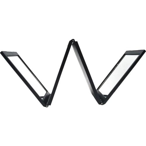 Mini Voyage 4 Panel Extendable Cosmetic Makeup Mirror Adjustable Black