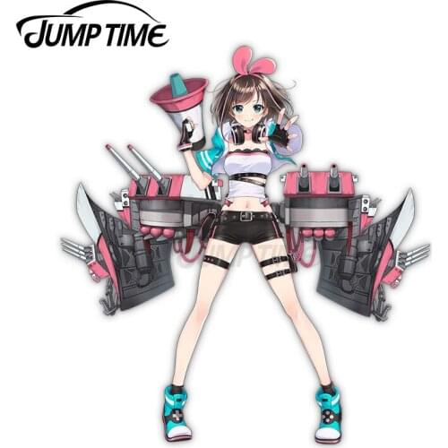 JumpTime 13 x 10.5cm Azur Lane Super Gamer Kizuna Ai Anime Waifu Weatherproof Funny Car Stickers and Decals Cartoon Fine Decal