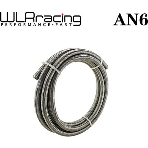 WLR RACING -5 Meter AN6 6AN AN-6 ( ID 8.6MM / 0.34" ) High Quliaty Stainless Braided Dry Sump Fuel oil line Water WLR7112