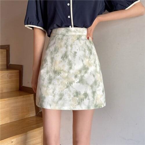 Skirts, Summer New Styles, High Waist, Thin, Small and Fresh, French Retro Niche A-line Skirts, Female Short Skirts