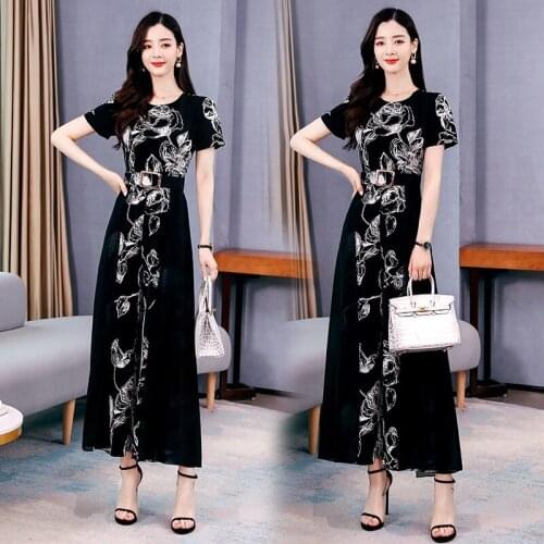 Vintage Elegant Jumpsuit For Women 2020 Summer Korean Style Floral Print Looses Jumpsuits With Belt Fashion Ladies Rompers A5420