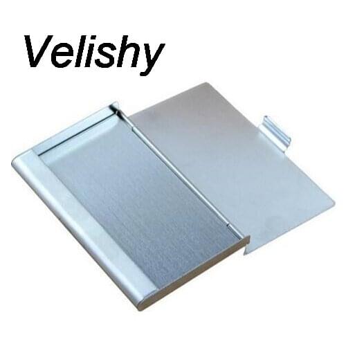 1 PC New High-grade Practical Waterproof Credit Card Case Aluminum Alloy Bussiness Mini Business Card Holder Box 9.3x5.7x0.7cm