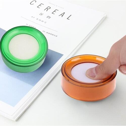 1PC Finger Wet Sponge Finger Dampener Finger Wetting Sponge Damper Count Cute Money Paper Creative Round Case