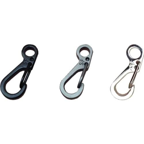 1Pc Mini Carabiner Camping EDC Survival Climbing SF Spring Backpack Clasps Keychain Paracord Tactical Gear Hooks Key Chain