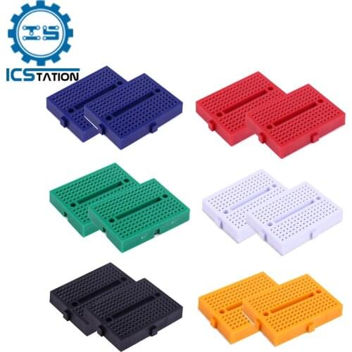 10Pcs SYB-170 Mini Solderless Prototype Experiment Test Breadboard 170 Tie-points Breadboard 35*47*8.5mm