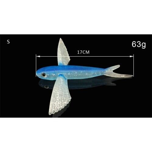 2pcs Sea Fishing Bait Fly Fishing Lure 17/21cm Boat Trolling Tunas Mackerel Soft Baits Fish Wing Peche Lures Pesca Leurre