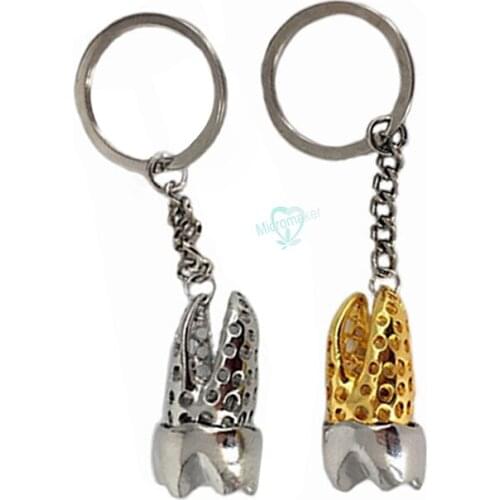 2pcs Teeth Keychain Dentist Decoration Key Chains Tooth Model Shape For Dental Clinic Small Gift