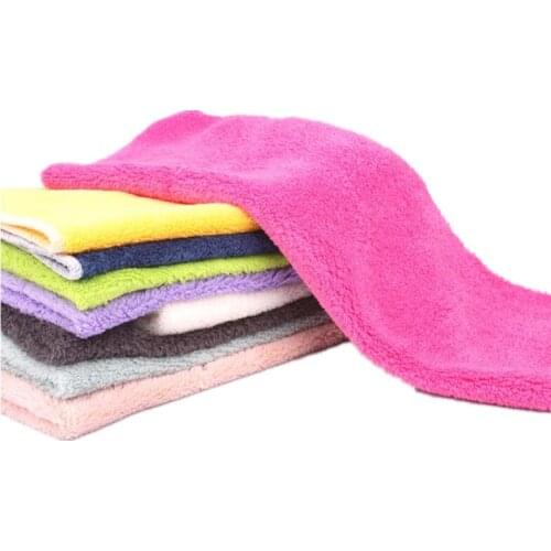 3pcs Excellent Absorbent Bamboo Fiber Kitchen Cleaning Cloth Anti-greasy Dish Wash Towel Multicolor