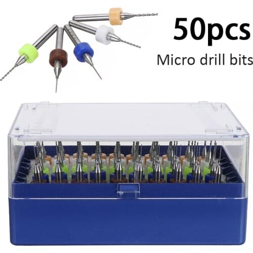 50pcs Mini Drill Bit 0.5-0.9mm Tungsten Micro Drill Bit PCB Printed Circuit Board Drill Bit Set Drill Engraving Tool