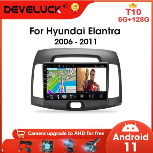 4G+WiFi Android 10 2din Car Radio Multimedia Video Player Navigation GPS For Hyundai Elantra 2006-2011 Carplay DSP DVD Head Unit