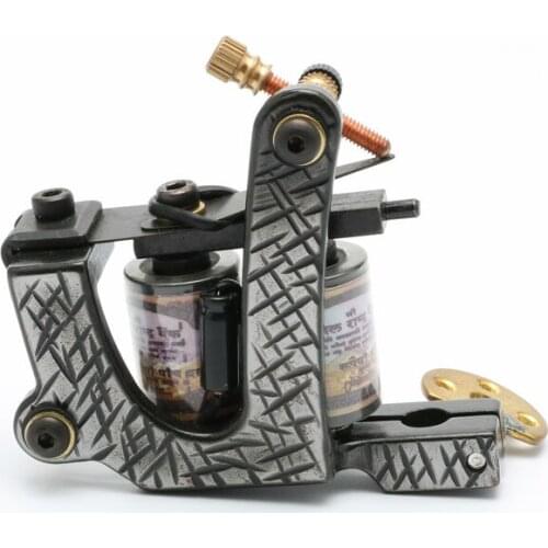 Free shipping One Custom Pro Top Carbon Steel 10 Wrap Coils Tattoo Machine Gun Supply -tattoo machine good quality