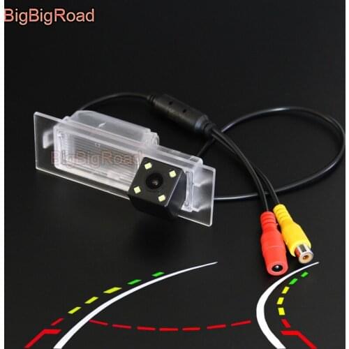 BigBigRoad Car Intelligent Dynamic Trajectory Tracks Rear View Parking Camera For Jeep Liberty Renegade Night Vision Waterproof