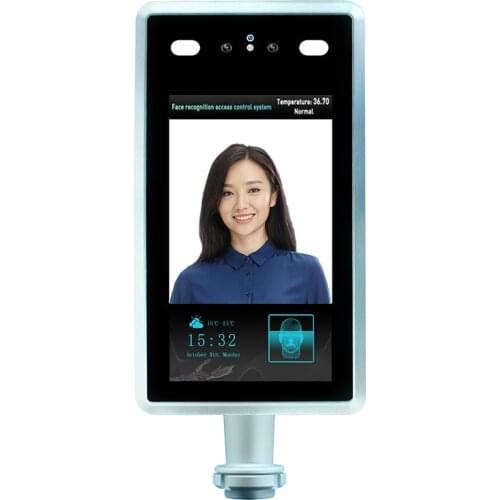 Binocular camera supports live temperature detect face Recognize employee time attendance access control system SIP-AC703