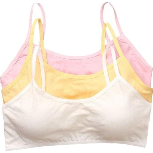 Cutyome 5pcs/Lot Teen Girls Bra Kids Lingerie Solid Cotton Wireless Training Bras Young Puberty Girls Of 12 Years In Underwears