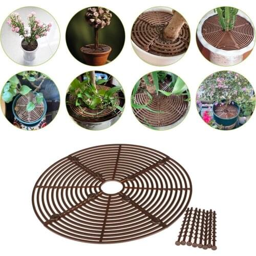 2pcs Plant Pot Grid Flower Pot Cover Flower Protection Accessories Garden Plant Pot Soil Guard Cover Plant Protector Grid