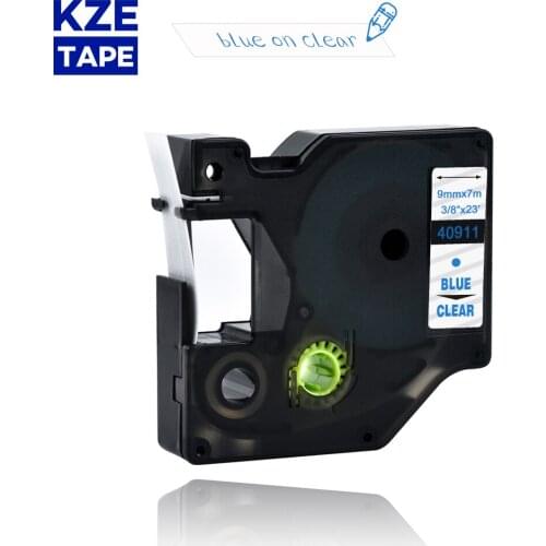 Dymo d1 9mm 40911 blue on clear label tapes Ribbon compatible Dymo D1 label printer for Dymo Label Printer DYMO LM160 LM280