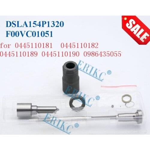 ERIKC 0445110190 Fuel Injector Nozzle DSLA154P1320 Valve F00VC01051 Nut F00VC14012 Overhaul Repair Kits Diesel CR for DODGE Benz