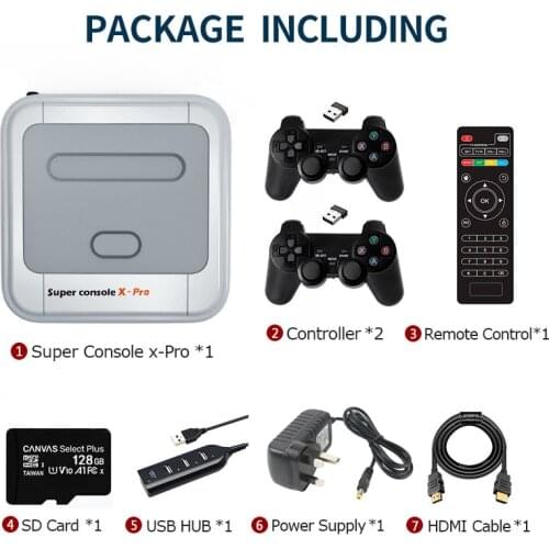 Super Console X Retro 50,000+ Video Games Support 4K HD Output 20+ Languages For PSP/PS1/DC Max to 256G