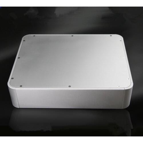 BZ4310A Silver All Aluminum Chassis Preamplifier Case Power Amplifier Enclosure DAC Audio Housing DIY Box 430MM*100MM*330MM