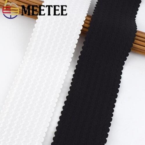 Meetee 2/5Meters 6cm Polyester Wave Elastic Band Skirt Trousers Waistband Rubber Ribbon Webbing DIY Cloth Belt Sewing Accessory