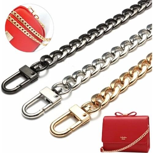 120cm Metal Chain For Shoulder Bags Handbag Buckle Handle DIY Belt For Bag Strap Accessories Hardware Woven Iron Chain