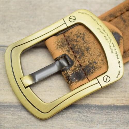 Genuine Leather Men Belt With Alloy Buckle Quality Male Strap 100-130CM Brand Genuine Mens Leather Fashion Belt