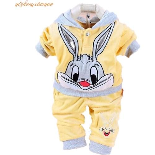 New Boys baby Girls Clothing Set Fleece Sport newborn Clothes Suit Cow Long Sleeve toddler tracksuit Cotton children boy Clothes