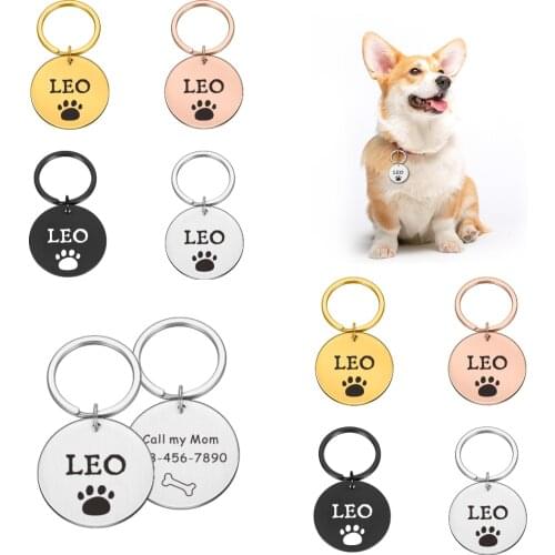 Anti-lost Personalized Pet ID Tags Cat Dog Puppy ID Tag Pet Dog Collar Accessories Custom Dogs Name Tags Pendant Free Engraved