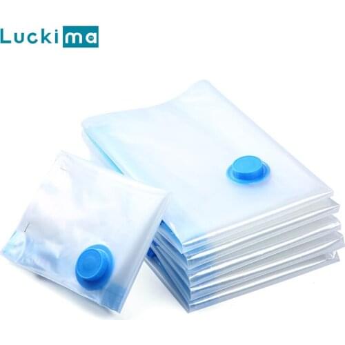 Transparent Vacuum Storage Bag Closet Home Organizer Seal Compressed Package Space Saver for Clothes Blanket Quilt Bedding