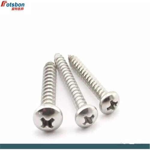 M3/M4/M3.5 Cross Recessed Pan Head Self-tapping Screw Stainless Steel Vis Spike Screws Tornillo Phillip Plaine Viti Inox DIN7981